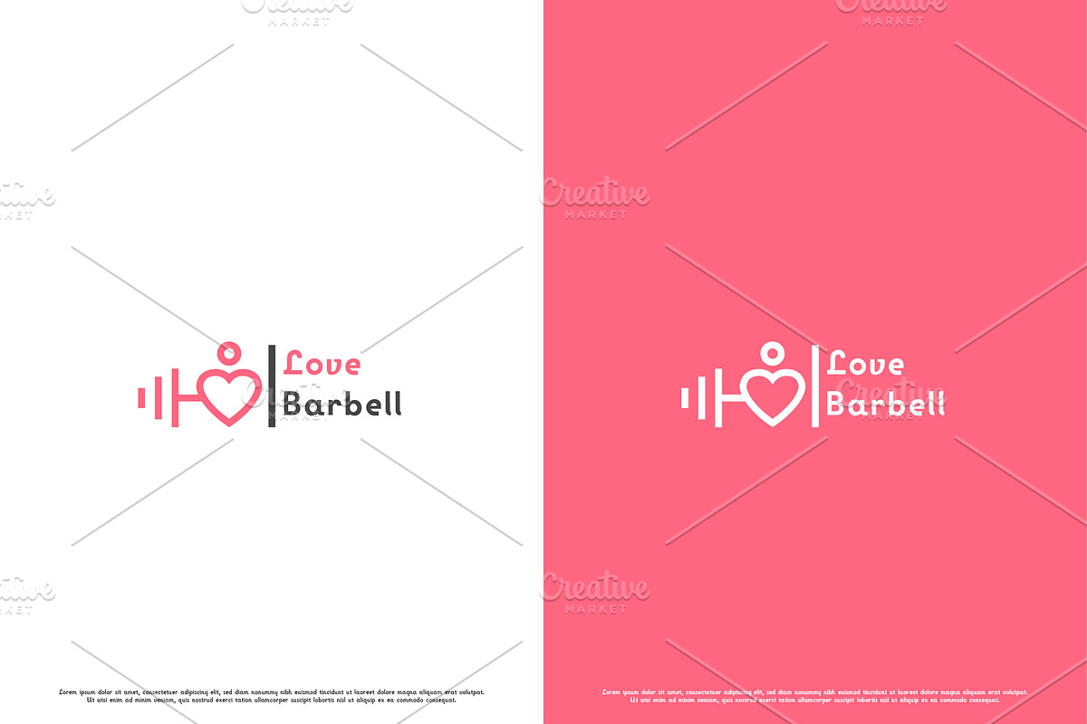 Love Barbell Gym Logo Design Icon, a Branding & Logo Template by Morvana Crew