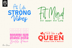 Fitness & Gym Motivation Quotes, a Graphic by shaondesigns