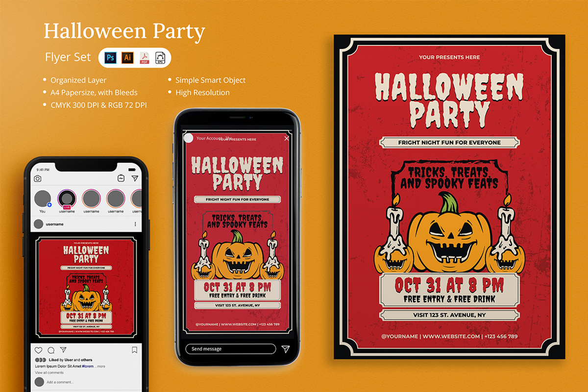 Jekoma - Halloween Party Flyer Set, a Flyer Template by Attype (Photo 1 of 5)