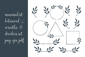 Botanical frames, wreaths, dividers