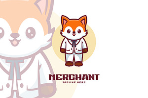 Merchant Fox Mascot Cartoon Logo Sty, a Branding & Logo Template by ModalTampang