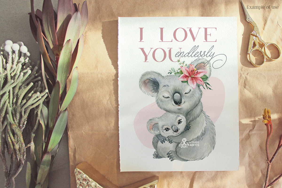 Mommy & Me. Watercolor Animals, an Animal Illustration by OctopusArtis (Photo 11 of 14)