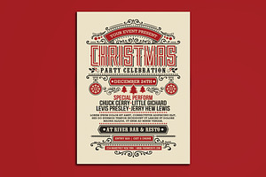 Chirstmas Party Vintage Art Deco Stl, a Flyer Template by Muhamad Iqbal hidayat
