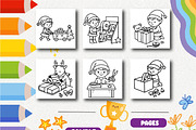 Christmas Ribbon Shop Coloring, a Seasonal Illustration by Design Zone (Thumbnail 3 of 5)