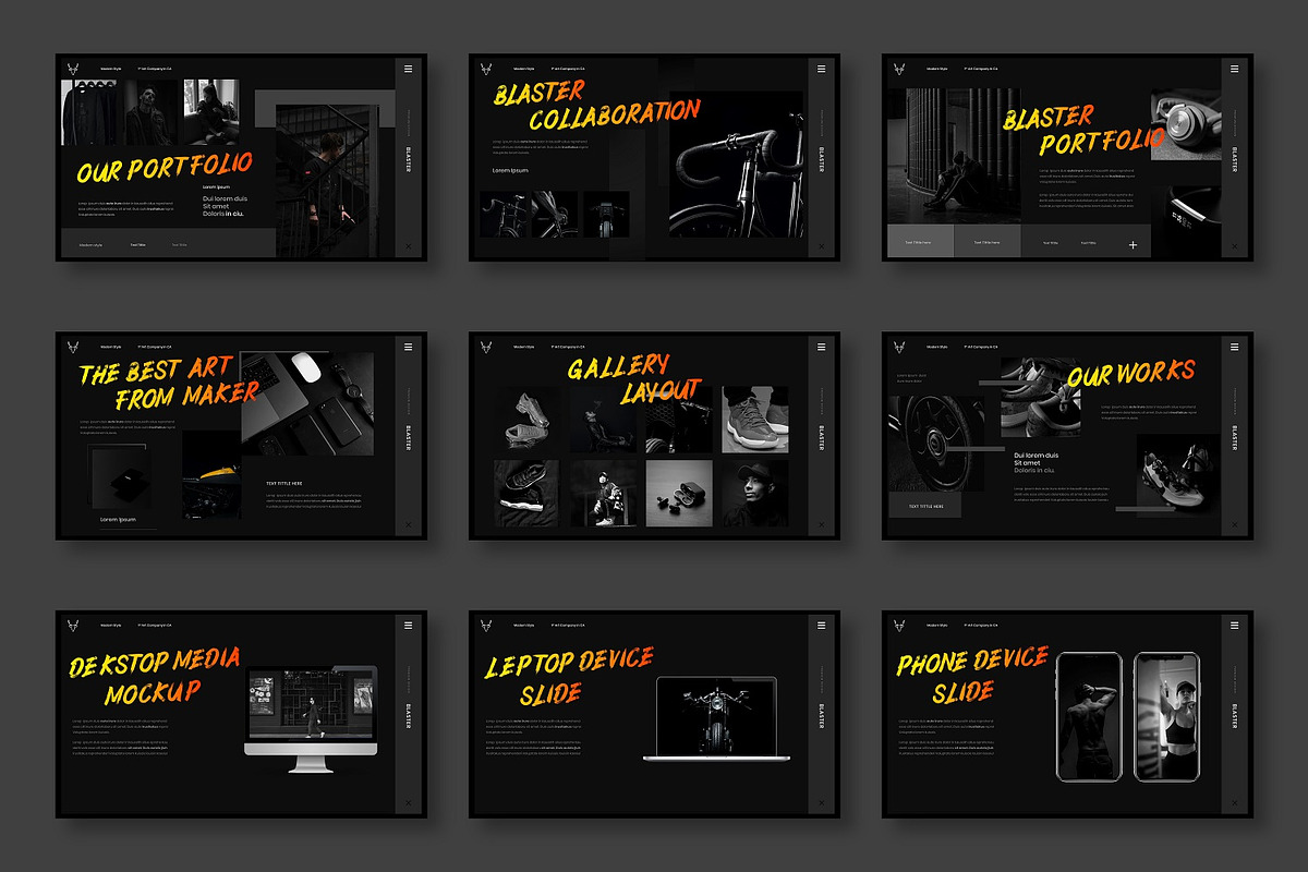 Blaster – Business PowerPoint, a Presentation Template by Dens Creative Studio (Photo 4 of 6)