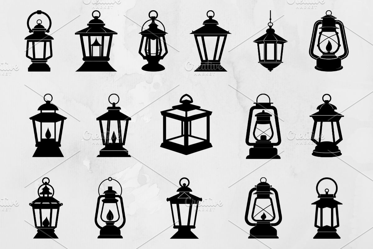 Lantern Silhouette SVG #2, a Decorative Illustration by newminddesign (Photo 1 of 5)