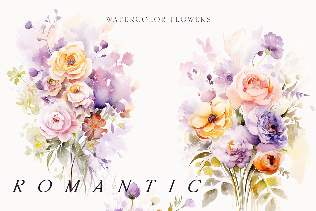 Watercolor Floral Bundle (45 in 1), a Decorative Illustration by Lana Elanor (Photo 34 of 180)