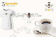 ORGANIC LOGO ELEMENTS – HONEY, an Illustration by Friendly Label (Thumbnail 7 of 8)