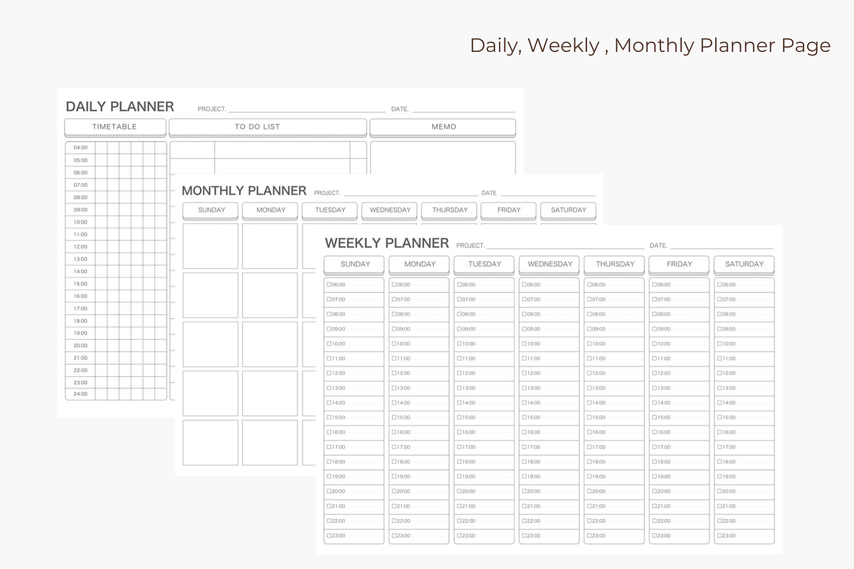 Simple Undated Digital Study Planner, a Design Template by Astro Magic Digital (Photo 2 of 5)