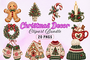Cute Christmas Decor Cliparts Vol-2, a Seasonal Illustration by Ink Gallery (Thumbnail 2 of 9)