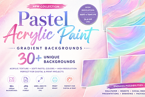 Pastel Acrylic Paint Gradient