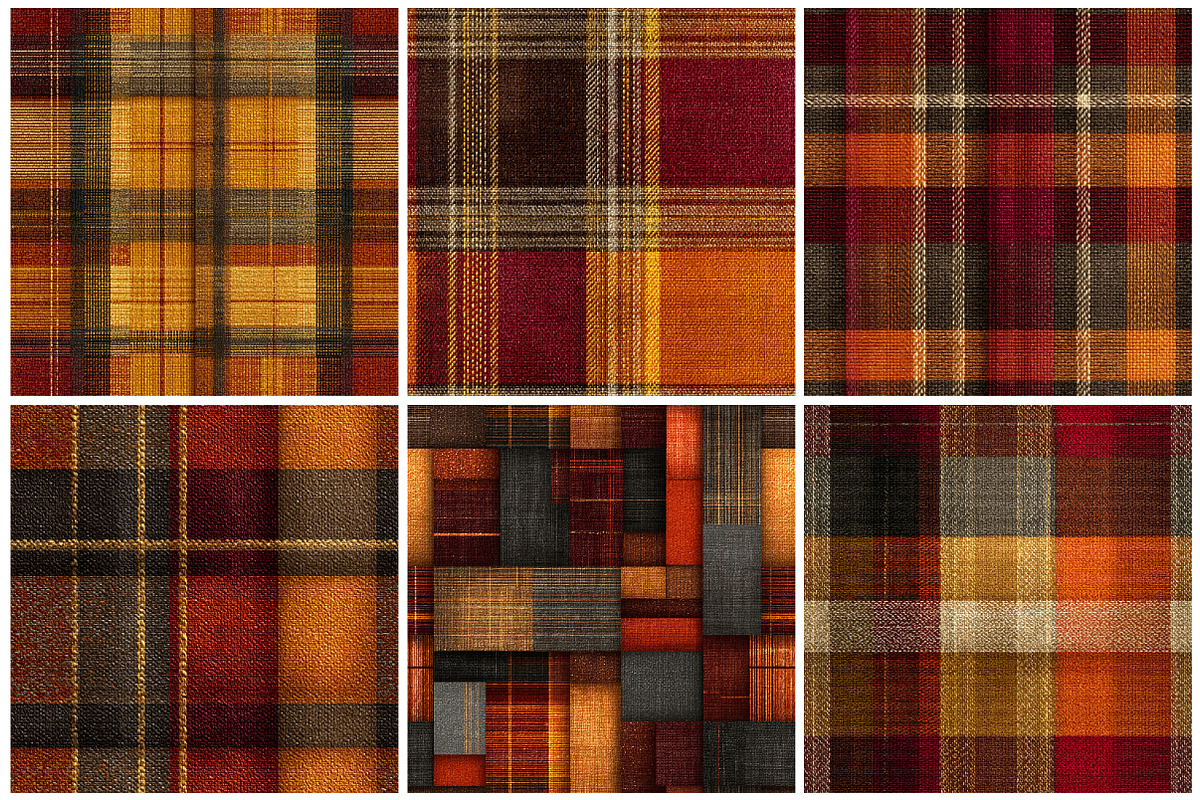 Orange Seamless Tartan Plaid Pattern, a Texture Graphic by CitraGraphics (Photo 5 of 7)