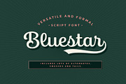 Bluestar, a Script Font by Mika Melvas (Thumbnail 1 of 10)