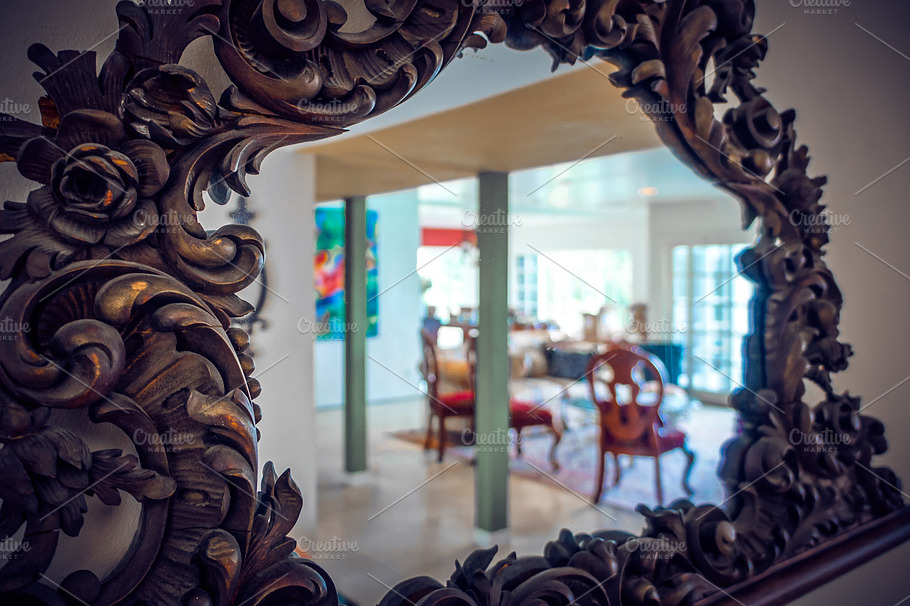 Ornate Mirror Bokeh 2 Containing Mirror Wood And Carved