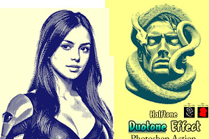 Halftone Duotone Effect Ps Action