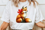 Watercolor Autumn Fox Clipart, an Illustration by Rose Art (Thumbnail 4 of 8)