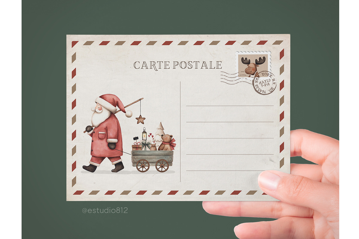 Cute Vintage Christmas, a Decorative Illustration by Estudio 812 (Photo 4 of 9)