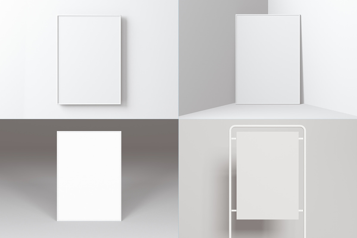 Minimalist Frame Mockup Bundle, a Print Template by HeraclesVisuals (Photo 5 of 10)
