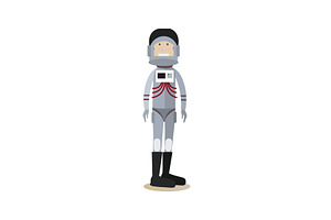 Astronaut In Space Suit And Helmet