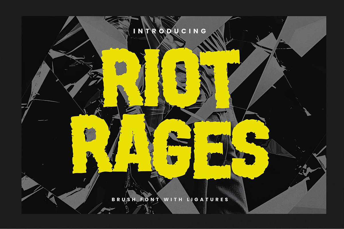 Riot Rages – Rough Sans Display Font, a Handwritten Font by Gassstype (Photo 1 of 8)