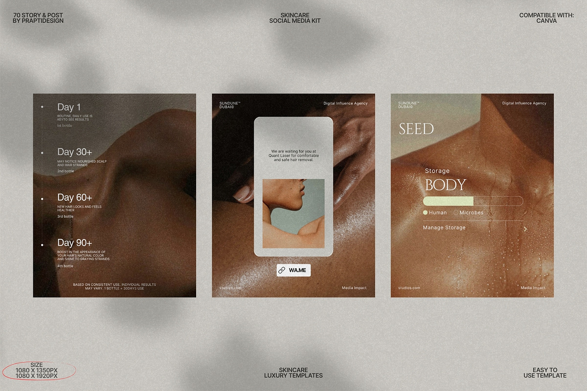 Skincare Post & Story Templates preview 8