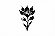 Black Floral Silhouette Set, an Illustration by balal (Thumbnail 4 of 21)