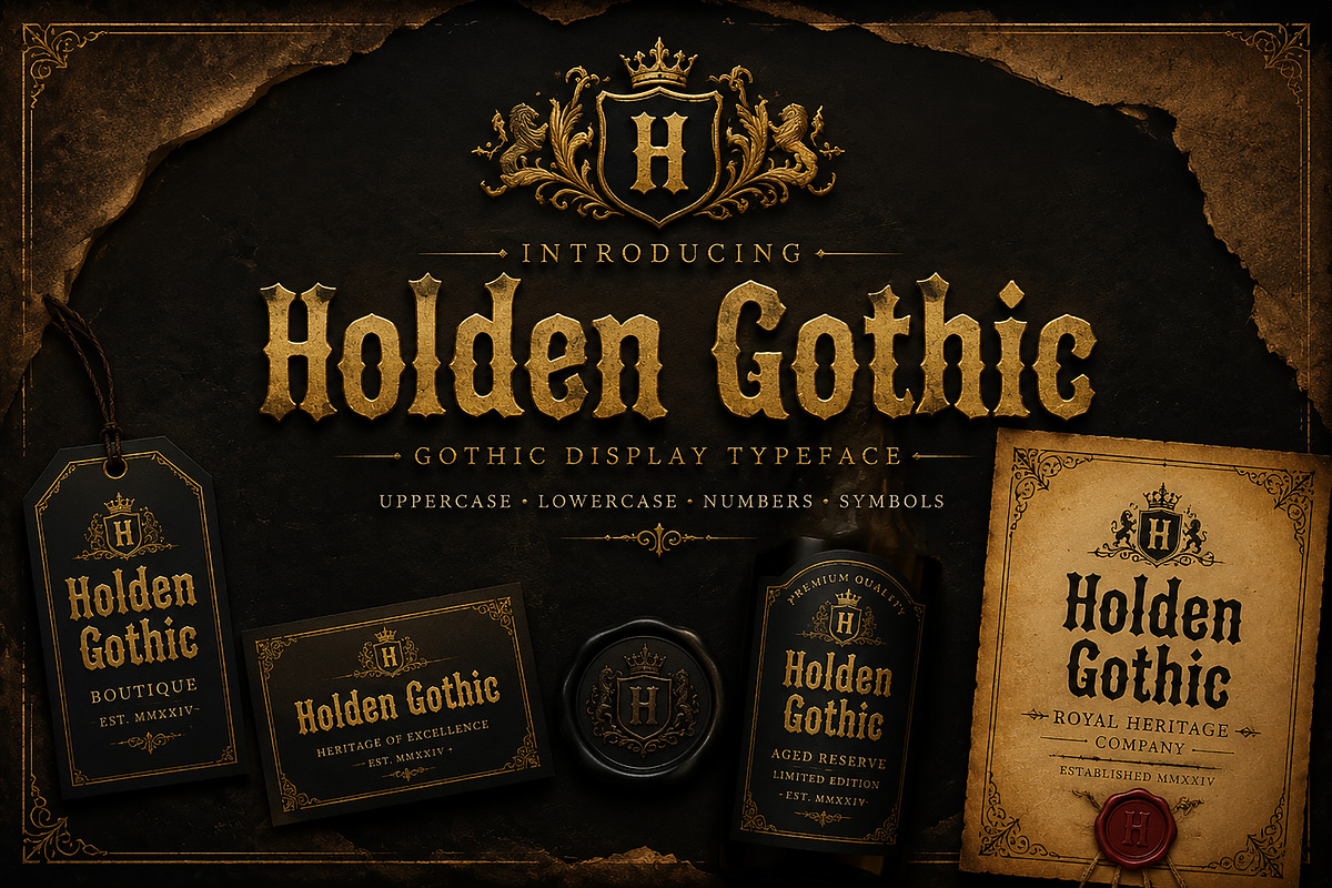 Holden Gothic – Blackletter Typeface, a Blackletter Font by Wow Magic (Photo 4 of 4)