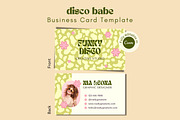 Disco Business Card Template, a Business Card Template by Hell Yeah Designs (Thumbnail 1 of 2)