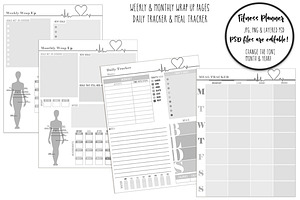 Editable Fitness Planner Templates