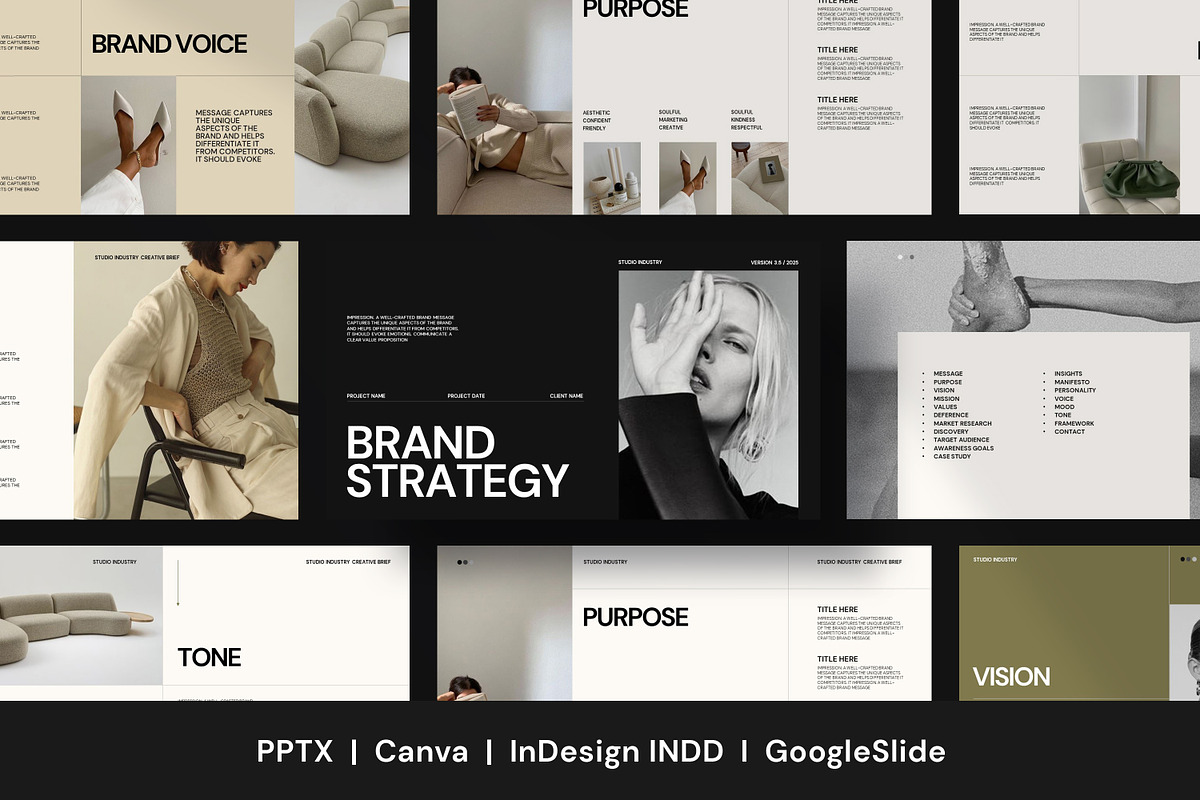 Brand Strategy Presentation Template, a Presentation Template by Studio Industry (Photo 9 of 11)