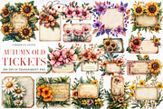 Autumn Old Tickets Clipart, an Illustration by Designworld (Thumbnail 1 of 5)