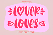 Lover Loves, a Script Font by AMINMARIO (Thumbnail 1 of 6)