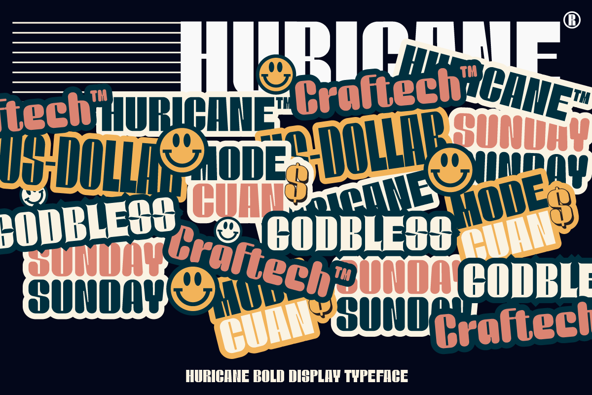 Huricane Sans Bold Display Font, a Sans Serif Font by Ronny Studio (Photo 2 of 10)