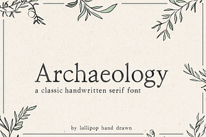 Archaeology Serif Font