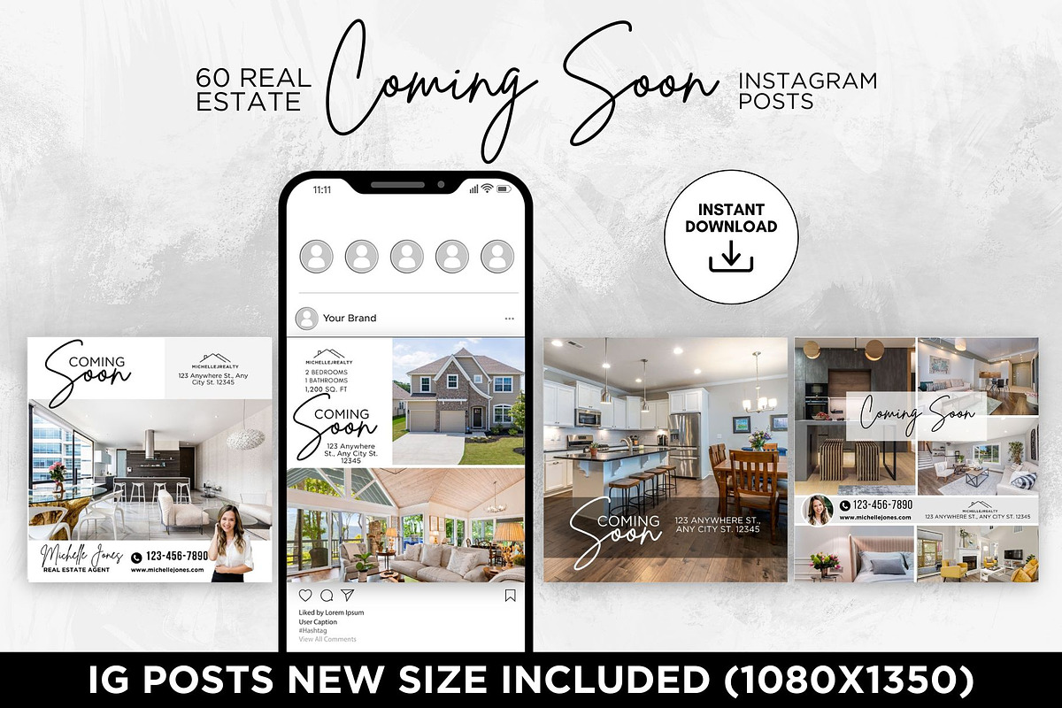 Coming Soon Instagram Posts Canva, a Social Media Template by CreativeVinesStore (Photo 8 of 10)