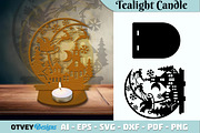 Crescent Santa Seligh Tealigh Candle, a Decorative Illustration by OTVEY DESIGN (Thumbnail 8 of 13)