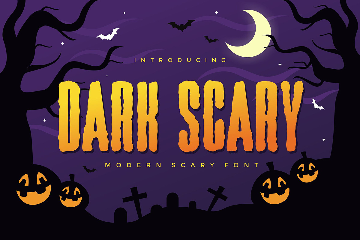 Dark Scary - Halloween Font, a Blackletter Font by alanwarstd (Photo 1 of 5)