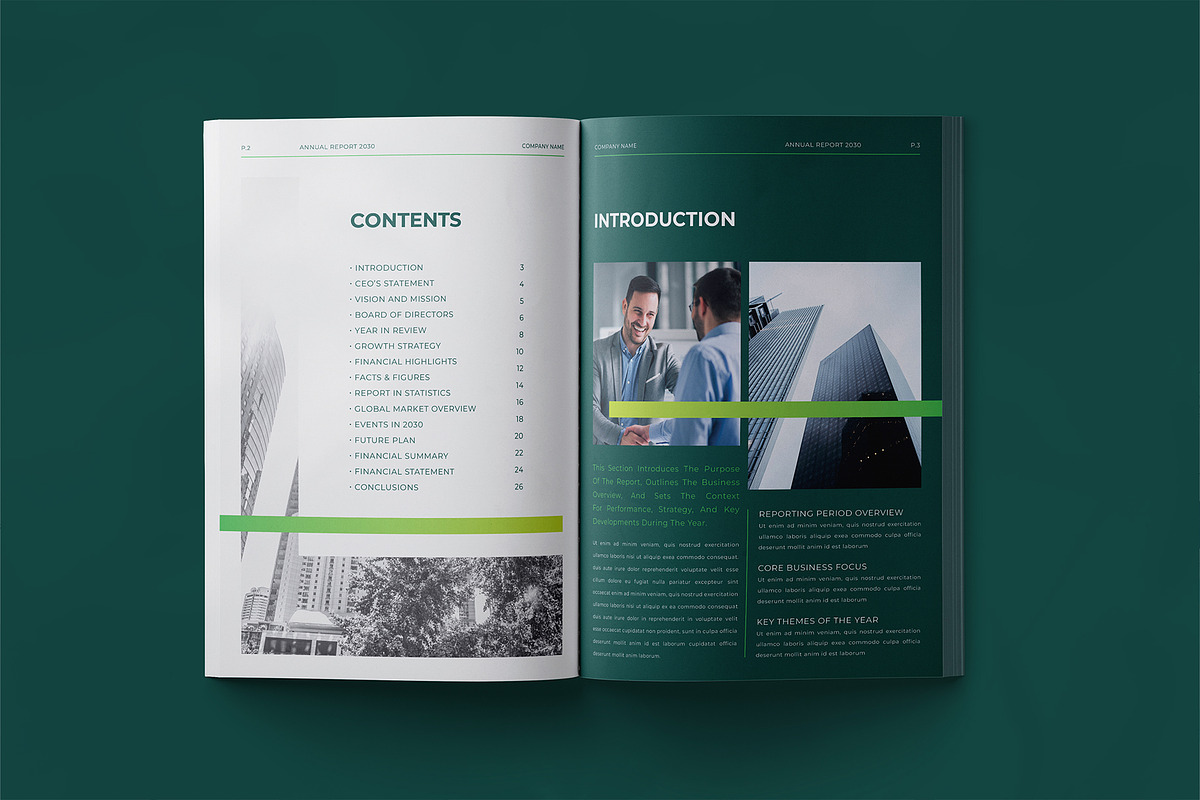 Corporate Annual Report Template, a Brochure Template by Designsoul14 (Photo 4 of 13)