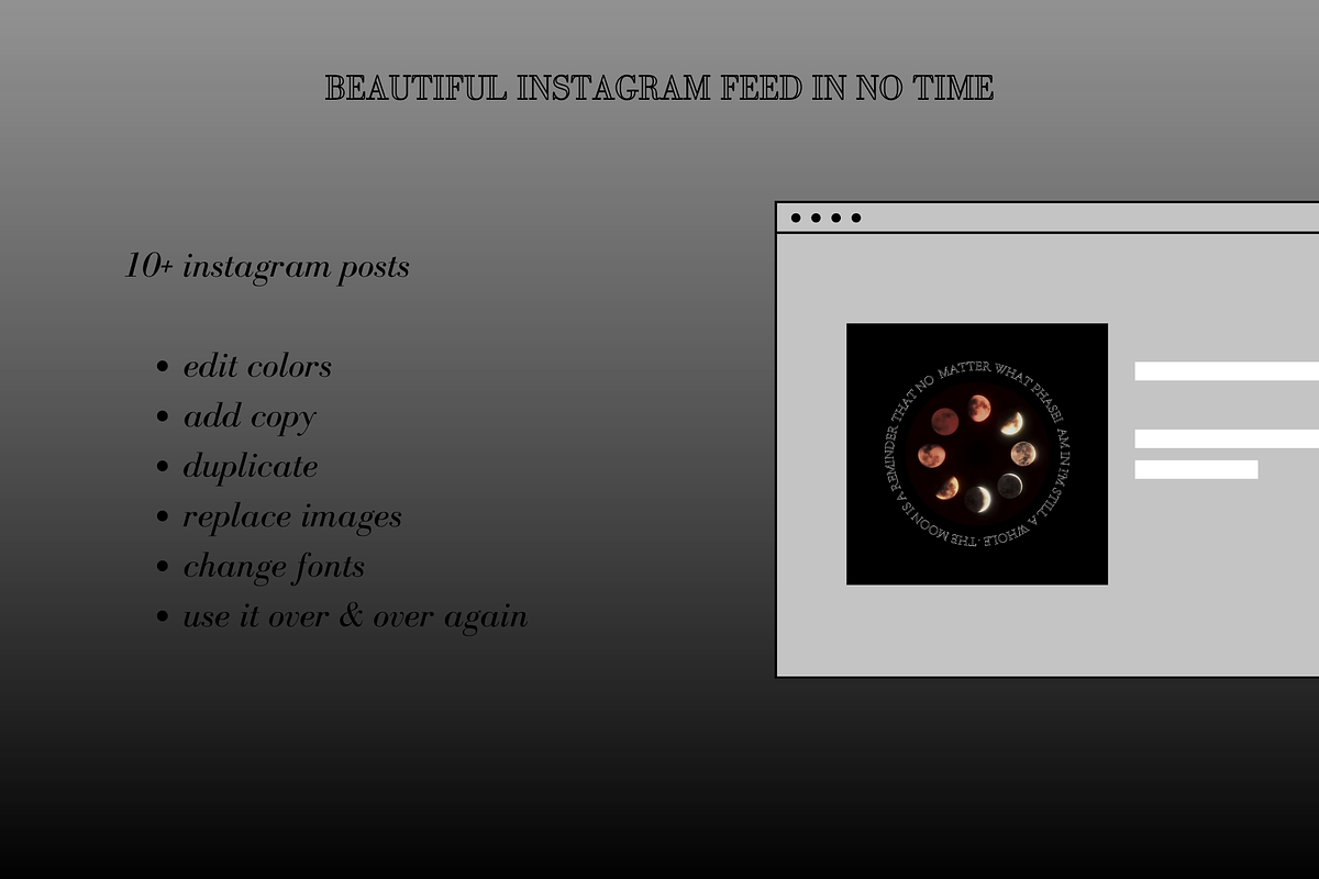 Moon Child Social Media Template, a Social Media Template by The Magic Glow Co. (Photo 3 of 4)