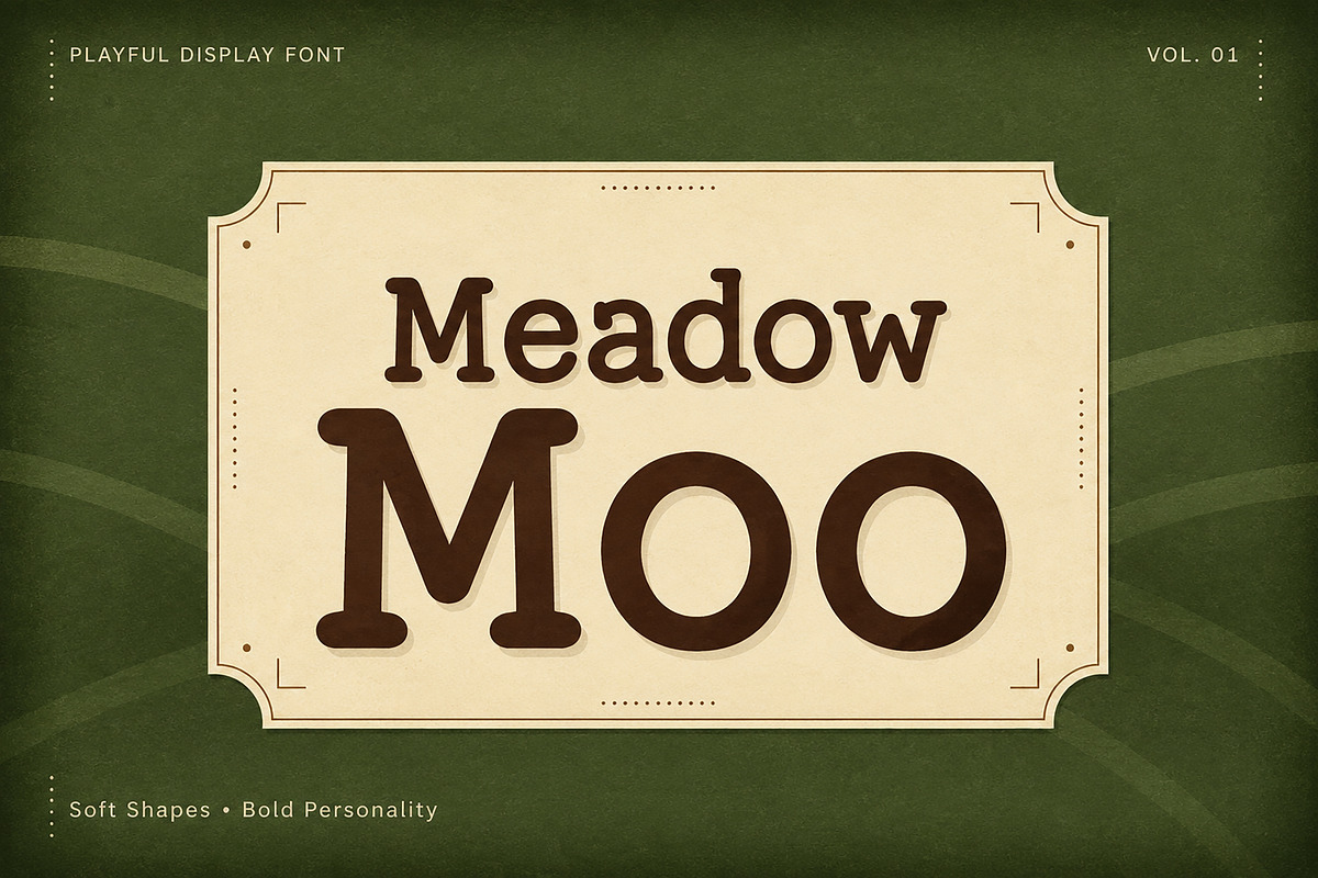 Meadow Moo, a Sans Serif Font by Wow Magic (Photo 1 of 5)