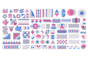 Geometrical shapes design. Vintage, an Illustration by Valerie Bodnar