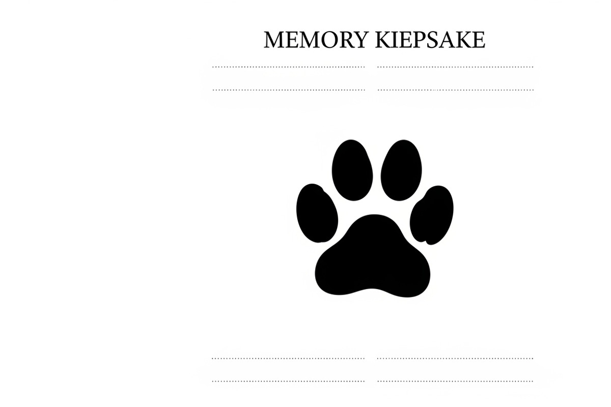 Heartfelt paw print memorial plaque, an Illustration by Amazin_art (Photo 15 of 32)