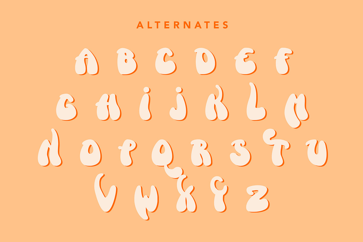 Fancy Arts - Groovy Retro Font, a Font by Arendxstudio (Photo 8 of 9)