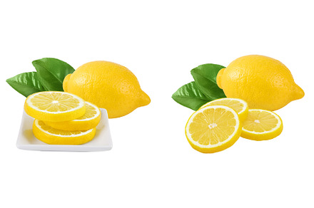 Ripe lemon slices in ceramic bowl, a Food & Drink Photo by NataPhoto