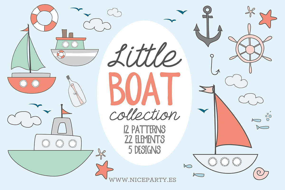 Little boat graphic collection, an Object Graphic by Superkitina (Photo 1 of 3)