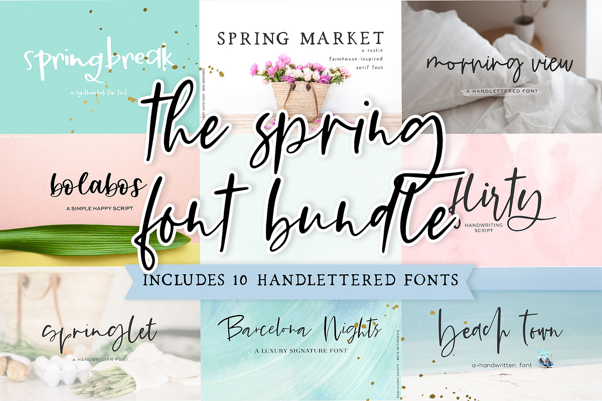 The Spring Font Bundle, a Handwritten Font by Beck McCormick (Photo 1 of 11)