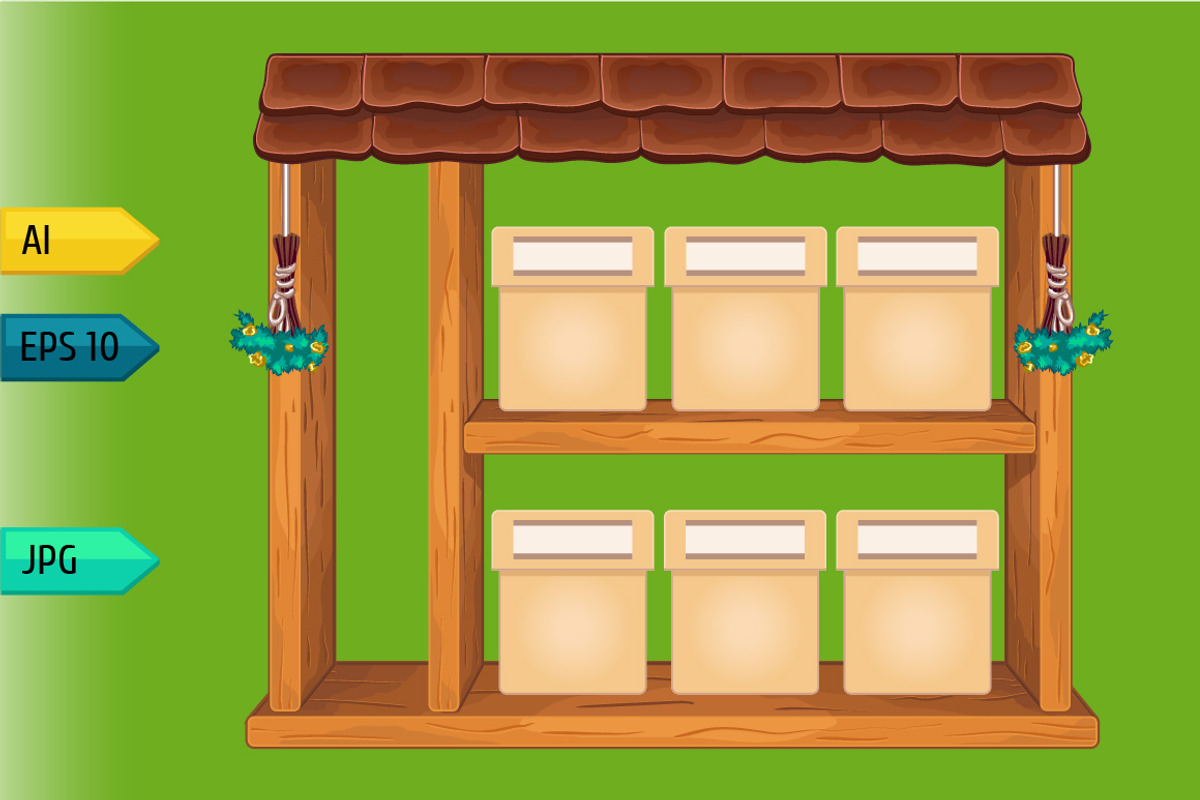Game wooden store windows set, a Templates & Theme by julia_musdotter (Photo 14 of 21)