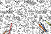 41 Seamless Coloring Patterns, a Pattern Graphic by PenguinHouse (Thumbnail 4 of 12)