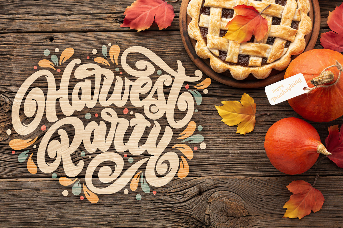 Thanksgiving Day stickers, a Poster Template by Anna's Lettering (Photo 7 of 15)