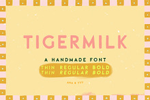 TIGERMILK handpainted cutiepie font